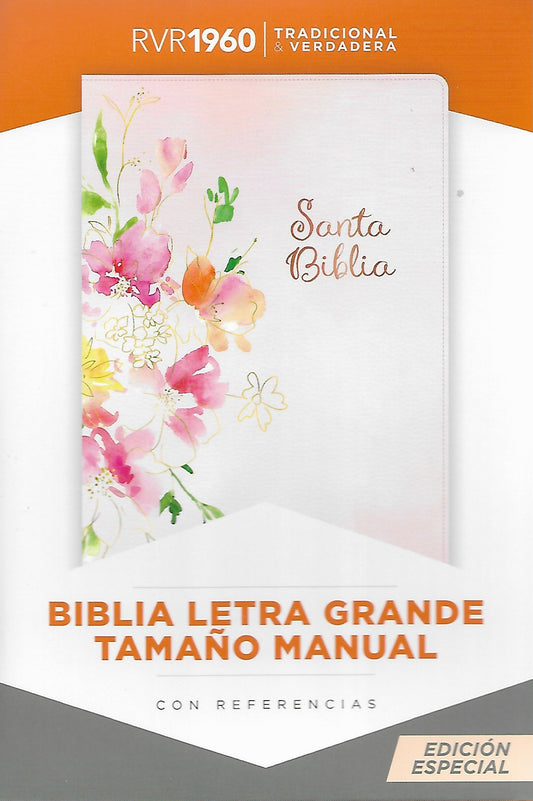 BIBLIA RVR1960 LETRA GRANDE TAMAÑO MANUAL CON REFERENCIAS