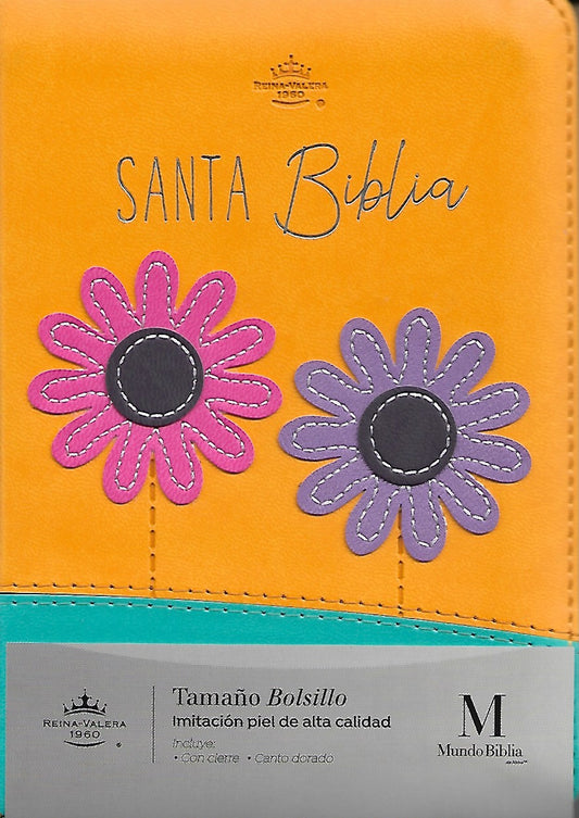 BIBLIA RVR1960 CON CIERRE TAMAÑO BOLSILLO - PRIMOR (TAPA IMITACIÓN PIEL)