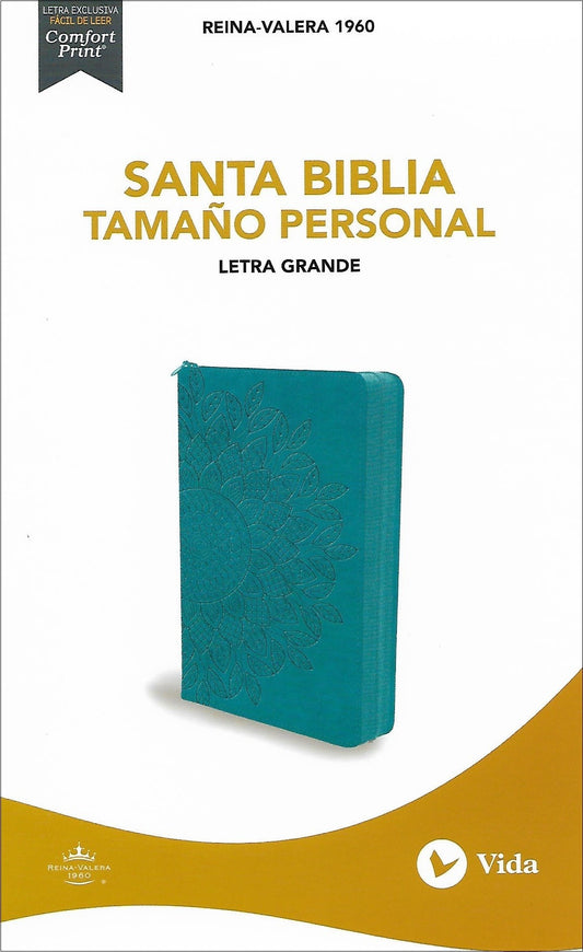BIBLIA RVR1960 TAMAÑO PERSONAL LETRA GRANDE CON ÍNDICE Y CIERRE
