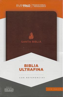 BIBLIA RVR1960 ULTRAFINA CON ÍNDICE (TAPA PIEL FABRICADA)