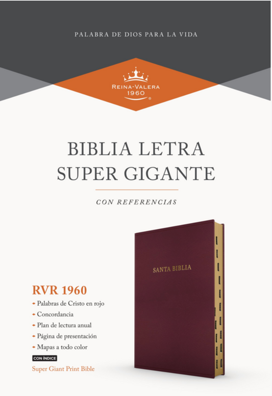 BIBLIA RVR1960 LETRA SÚPER GIGANTE CON ÍNDICE