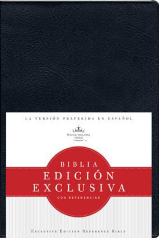 RVR 1960 Biblia Edición Exclusiva con Referencias, negro vinilo