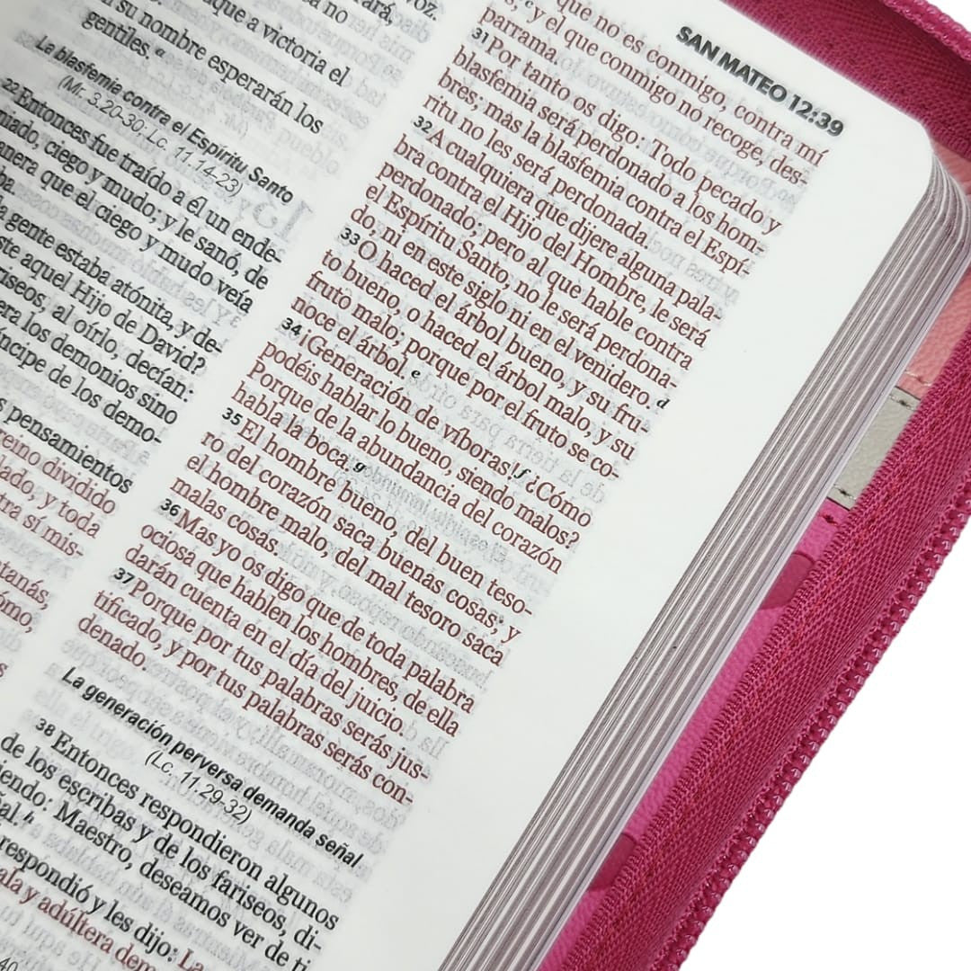 BIBLIA RVR1960 CON CIERRE TAMAÑO BOLSILLO - CORAZONES (TAPA IMITACIÓN PIEL)